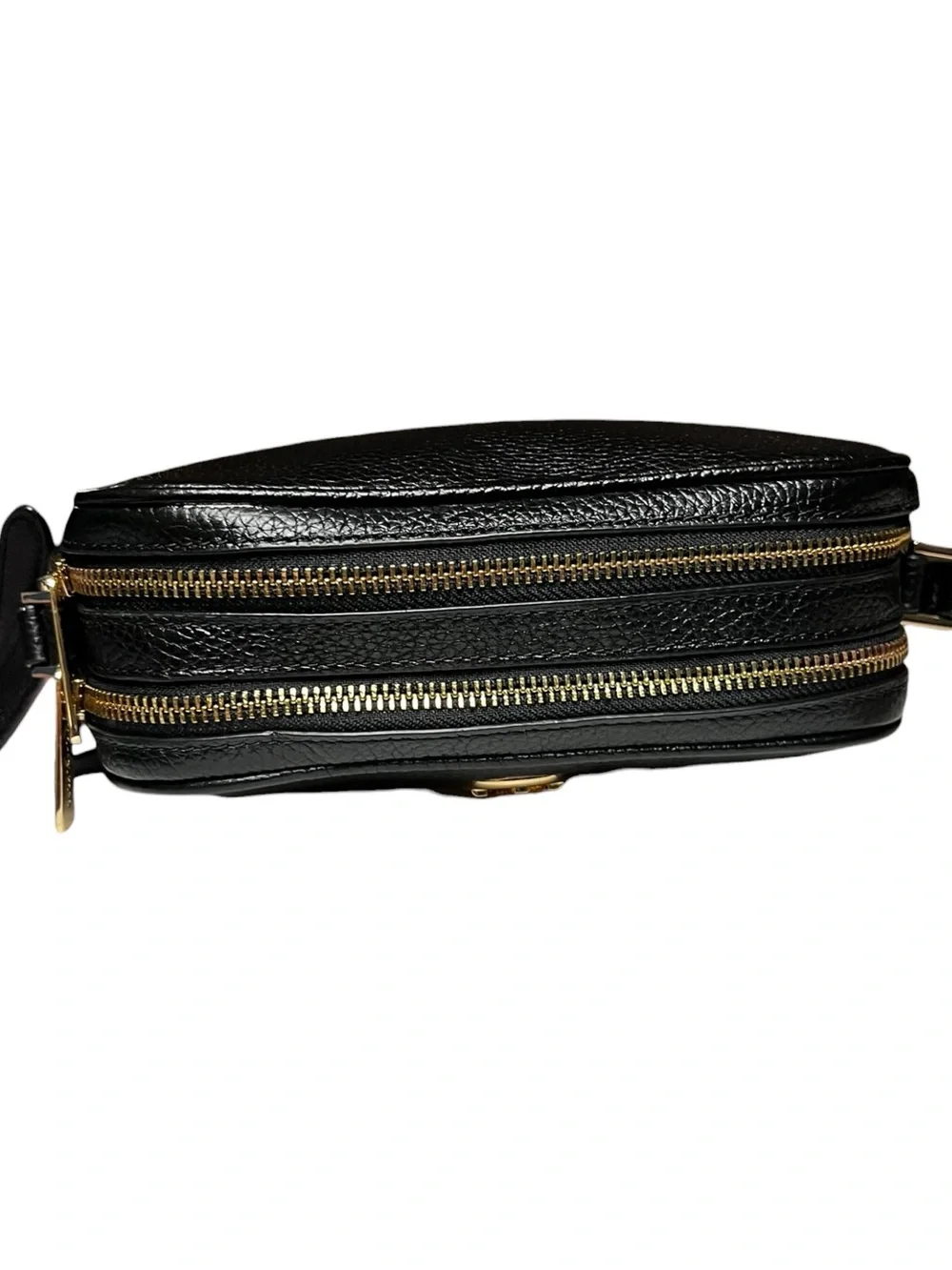 🌻NEW Michael Kors Fulton Double Zip Pebbled Leather Crossbody Bag 38H9CFTC